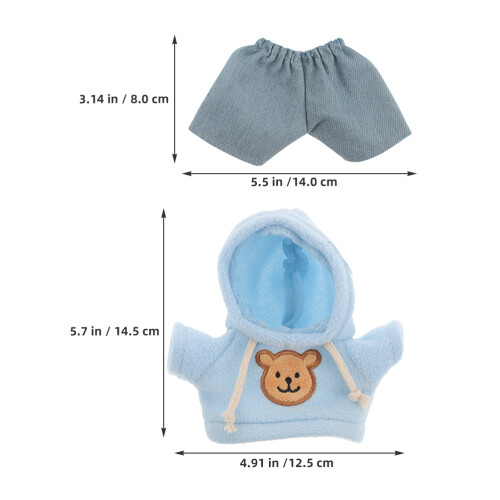 Mini Plüschkleidung Set: Steppjacke Und Hose Für 20 Cm 2