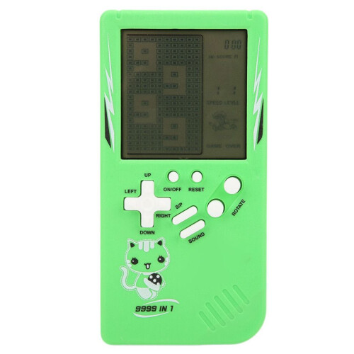 Grote draagbare spelconsole voor kinderen, groen, 14x7 cm