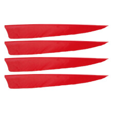 20 flechas de tiro con arco con plumas rojas - 4 pulgadas de vuelo estable