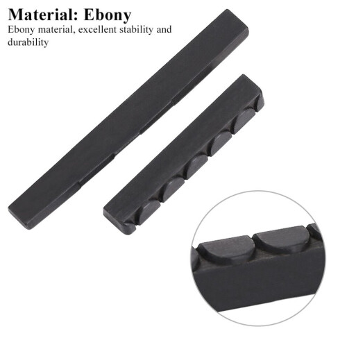 Replacement Ebony Nut & Saddle for Classic Guitars Easy Fit & Installation 2