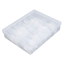 240 stuks transparante kunstnageltips, 0,5 mm dunne verlenging