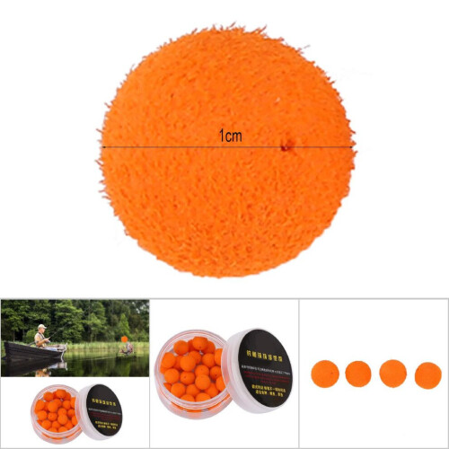 30 Stück Karpfenangel-Schaumstoff-Pop-Up-Pellets, 10 mm, orange, schwimmender Köder 2