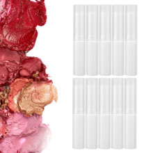 10 stuks lippenbalsemtubes (3 g) voor het zelf maken van lippenstift, wit