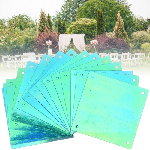 50G PVC 4 Corner Hole Square Sequins Wedding 2