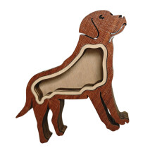 Customizable Wooden Pet Furs Memorial Keepsakes Box-dog style