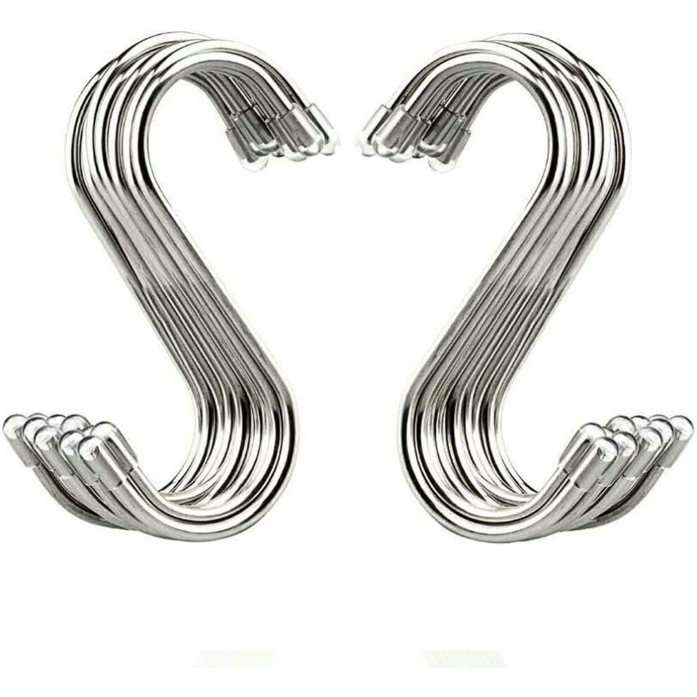 Versatile S Shaped Hooks, Stainless Steel S Hook Rust Resistant And Durable For Indoor Outdoor Hanging Needs (20 Pack) 9060116598168