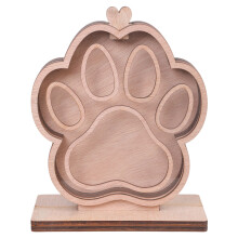 Thick Wooden Pet Hair Keepsakes Display Box-Claw box