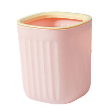 Stilvoller Schreibtisch-Abfalleimer 12,5 x 15 cm, Rosa/Gelb, Stifthalter aus Kunststoff