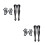 4 Paar Halloween-Cosplay- Mit Knochen-Aufdruck 7