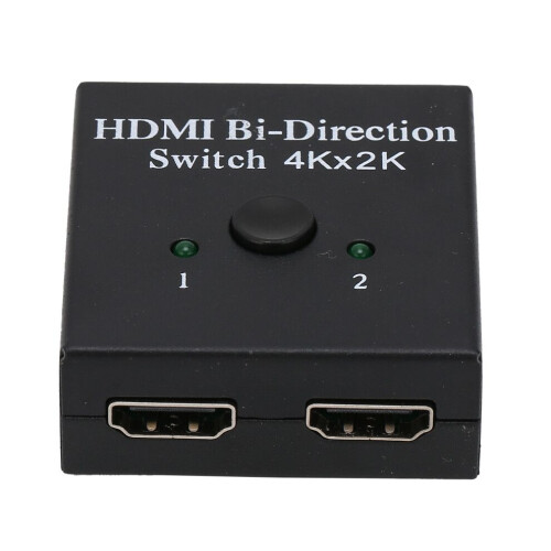 Dubbelriktad 4K HDMI-switchsplitter, 2160P, 5,1 Gbps, stöder 25 m kabel
