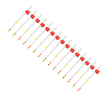Set van 15 mini-ijsvistips met 100 mm verlengstangen, geschikt voor koud weer.