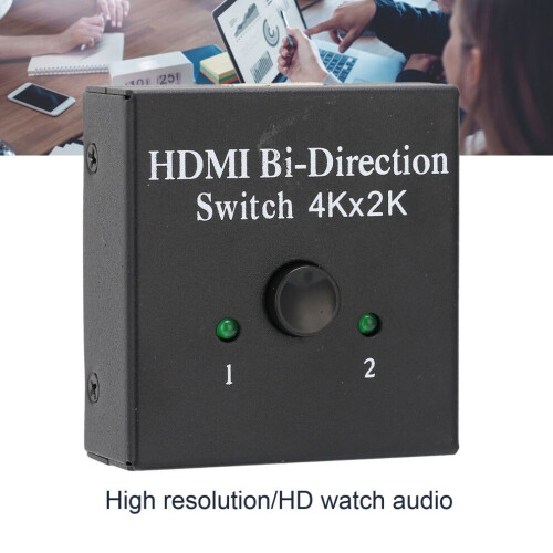 Dubbelriktad 4K HDMI-switchsplitter, 2160P, 5,1 Gbps, stöder 25 m kabel 2