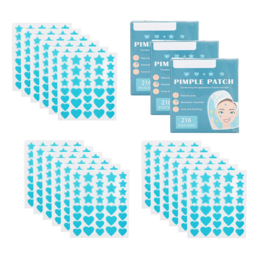 216 stuks acnepleisters, hydrocolloïde, waterdicht, onzichtbaar 1