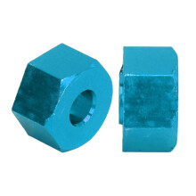 Adaptador de rueda de aluminio azul claro con 4 pines para coches RC 1/10