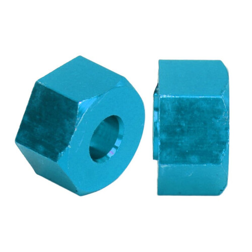 Hellblauer Aluminium-Radadapter mit 4 Pins für 1/10 RC-Autos