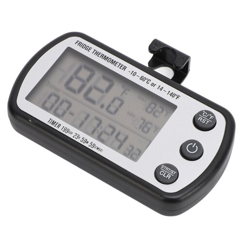 IPX4 Waterproof Fridge Thermometer with Large Easy-to-Read LCD Display