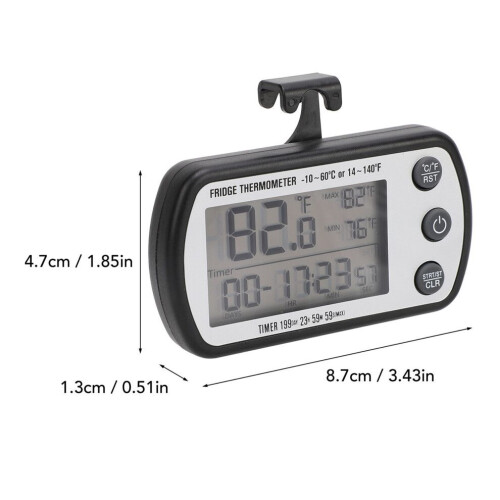 IPX4 Waterproof Fridge Thermometer with Large Easy-to-Read LCD Display 1
