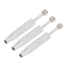 3 st. piercingkula-gripverktyg i legering 6,2 cm kort halkfri klo-pincetter