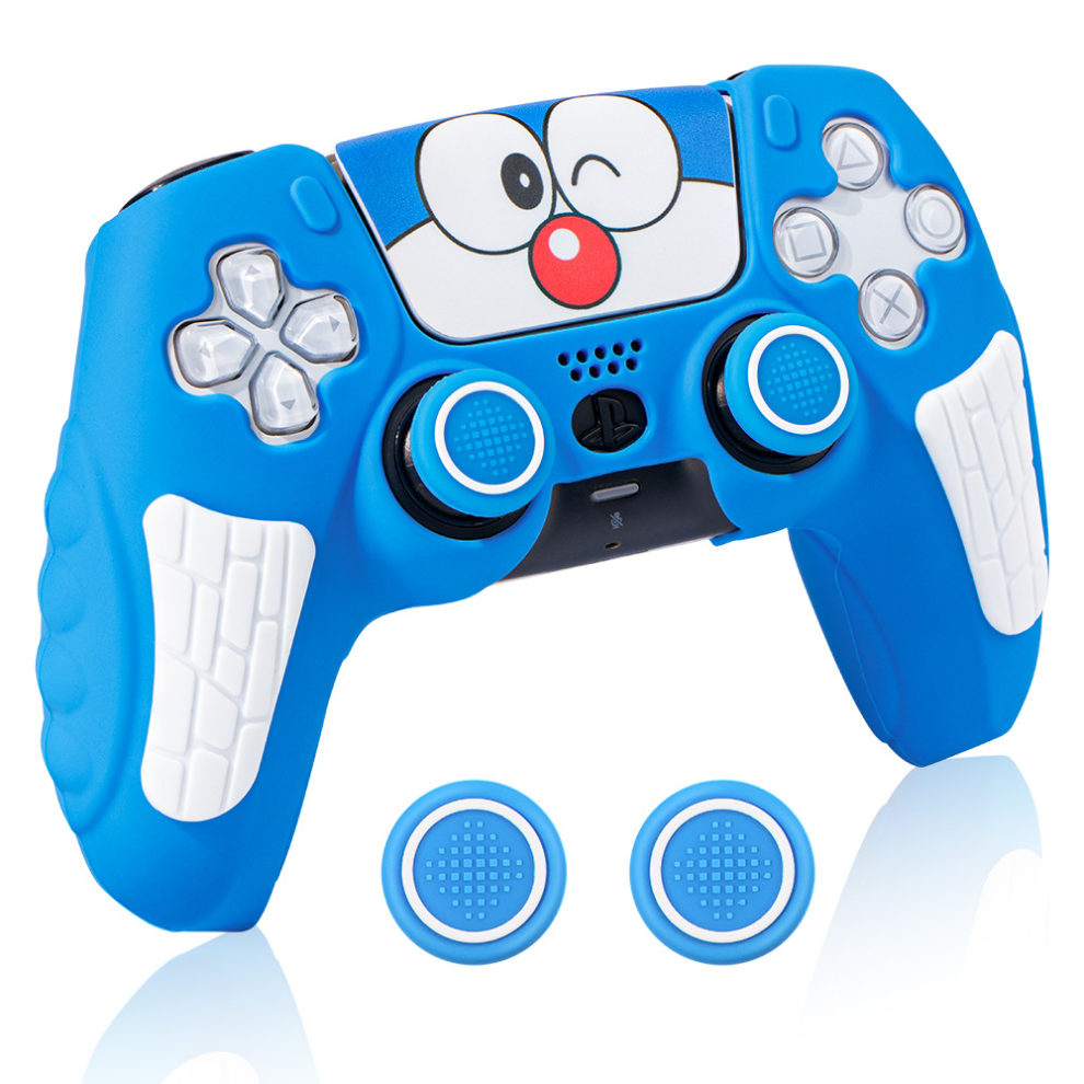 Silicone Case And Joystick Caps For Ps5 Dualsense Controller - Blue 6925861120961