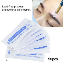 50 stuks microblading wenkbrauwnaalden 9/12/14/16/21 pinnen voor oog- en liptatoeages