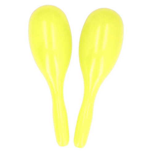 2 st ovala plastmaracas, gula, ABS och sandmaterial 2