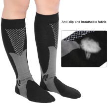 L/XL zwarte unisex compressiesokken voor vliegsport en dagelijks gebruik