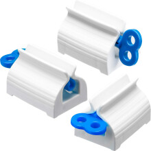 Dispensador multiuso, clipe extrusor manual para uma casa organizada, suporte para pasta de dente com rodinhas, espremedor de tubos de plástico,