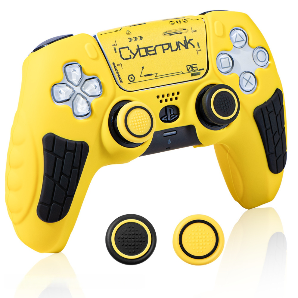Silicone Case And Joystick Caps For Ps5 Dualsense Controller - White 6925861120862