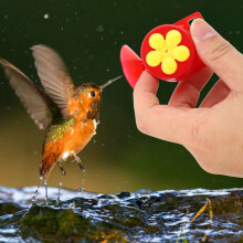 Juego de 2 mini comederos portátiles para colibríes para exteriores de plástico duradero