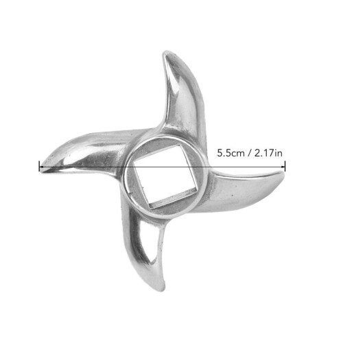 2er-Pack Edelstahl-Fleischwolfmesser als Ersatz für Fleischwölfe, 3,4 mm Größe 1