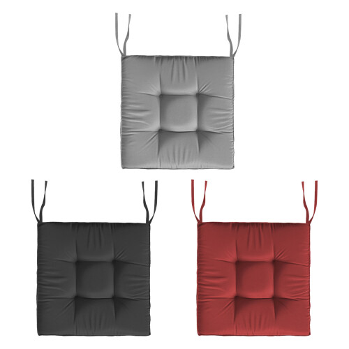 Extra Thick Polyester Seat Cushions 45cm x45cm NonSlip-Black 1