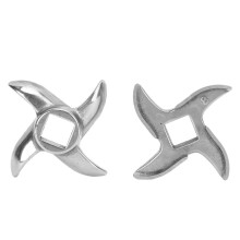 2er-Pack Edelstahl-Fleischwolfmesser als Ersatz für Fleischwölfe, 3,4 mm Größe