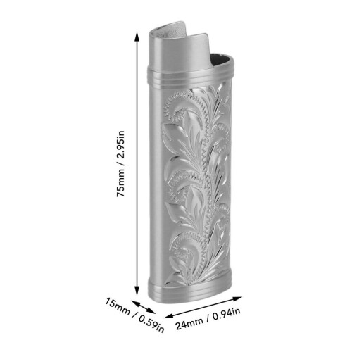 Durable Zinc Alloy Lighter Storage Container with Floral Design 2 Pack 1
