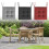 Extra Thick Polyester Seat Cushions 45cm x45cm NonSlip-Black 3