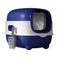 Enclosed Cats Litter Pans Never Absorbs Odor No Residues-Blue