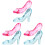 6 Kristall Pantolette Themenparty Bastelbogen 4