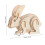 3St Beige 3D Dierpuzzel Konijn DIY Knutselmodel Voor Thuis 2