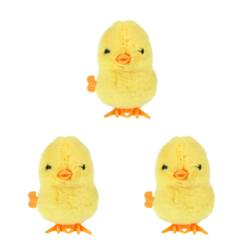 3 Stuks Opwindbare Springende Kip Speelgoed 1