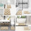 Σετ χαλιών μπάνιου πολλαπλών χρήσεων, Elegant Decor Grey White Curved Line Bath Pad, Αντιολισθητικό 4