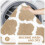 Σετ χαλιών μπάνιου πολλαπλών χρήσεων, Elegant Decor Grey White Curved Line Bath Pad, Αντιολισθητικό 5