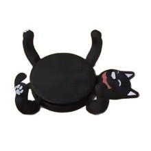 Creative 3D Print Cats Coasters for Drinks-Multicolor black