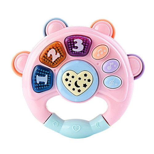 Hochet à clochette rose pour bébé de 0 à 1 an 1
