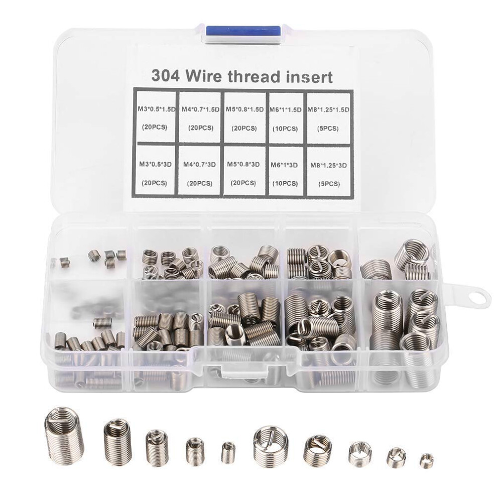 Thread Repair Inserts Set, Industrial Applications: Stainless Steel Anti-Vibration Anti-Impact Corrosion Resistance Repair Kit For Various Materials, 9060116599998