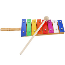 1St Holz Xylophon Musikinstrument Mit 8-Note Bunter Aluminiumplatte