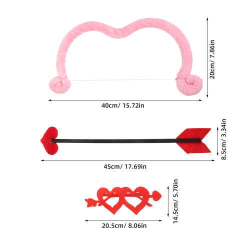 1 Set Valentinstag Kostüm: , , Herz, Brille, , 1