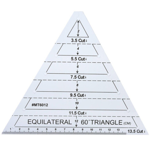 Triángulo acrílico de alta transparencia, escala original