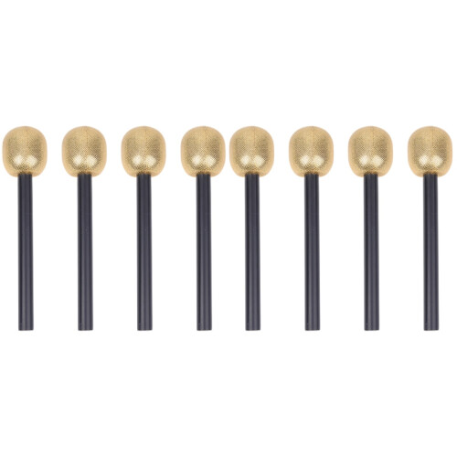 8 Simulierte Mikrofone Aus Kunststoff Spielzeug Gold 1