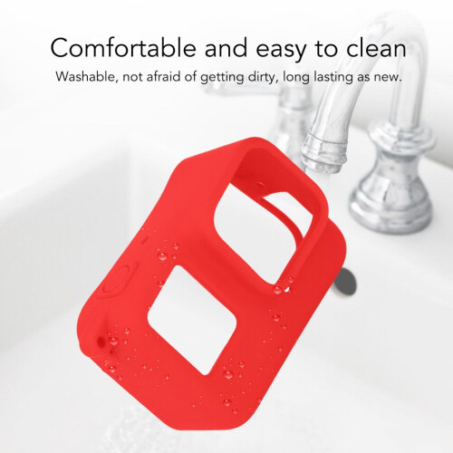 Bouchon d'objectif étanche en silicone rouge pour caméra d'action Insta360 Ace Pro 2