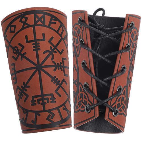 2 Unidades Protector De Medieval En Cuero Con Relieve 1