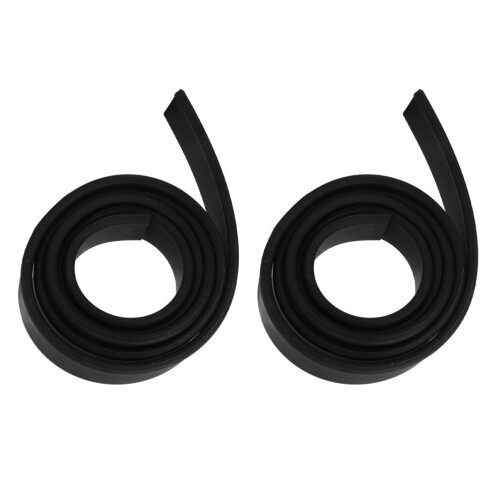 2pcs Replacement Rubber Blades for Windows Glass Shower Doors Black 1